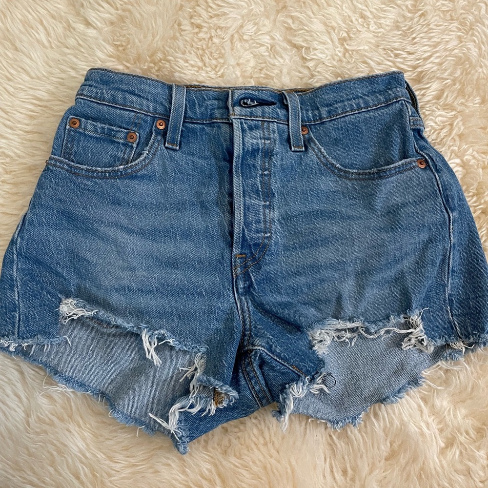 Levi’s 501’s blue denim shorts